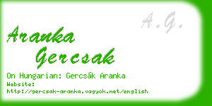 aranka gercsak business card