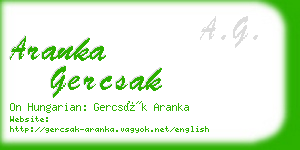 aranka gercsak business card